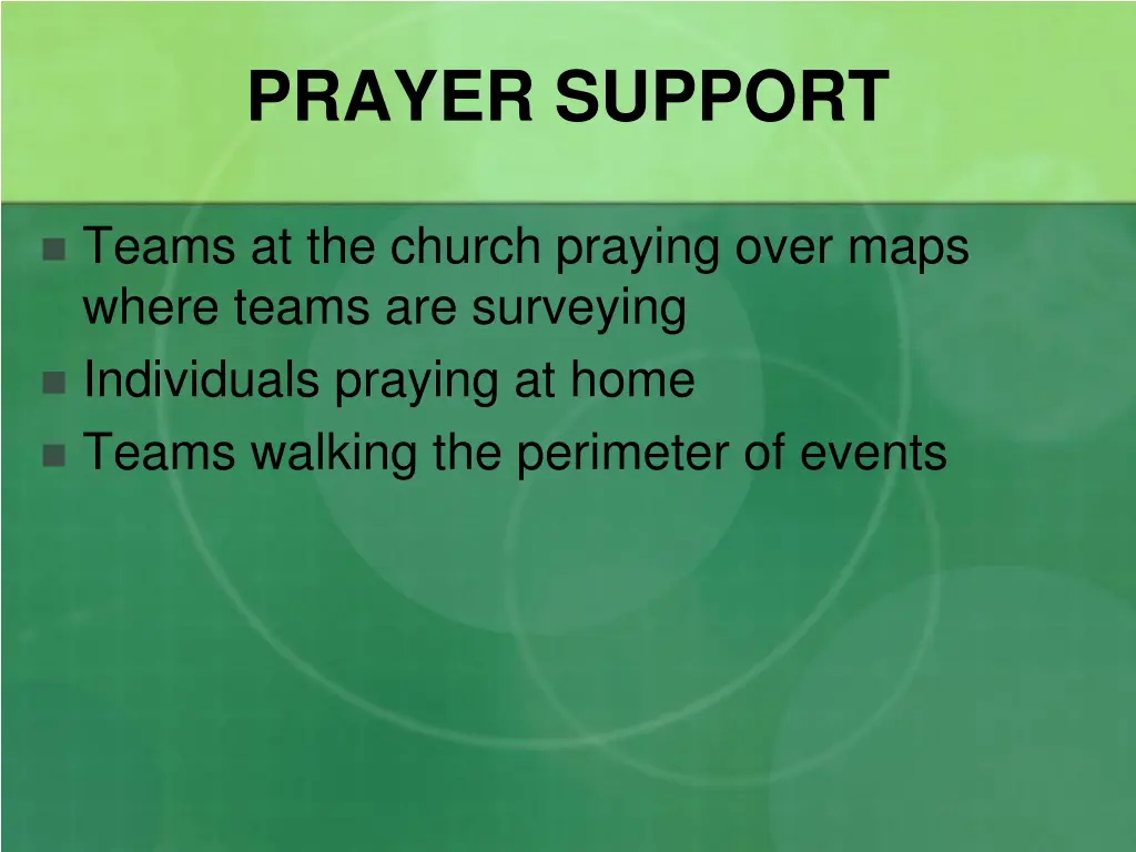 prayer support