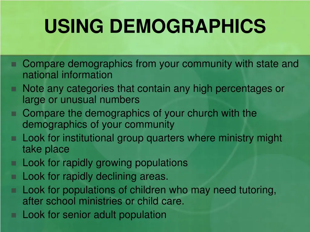 using demographics 1