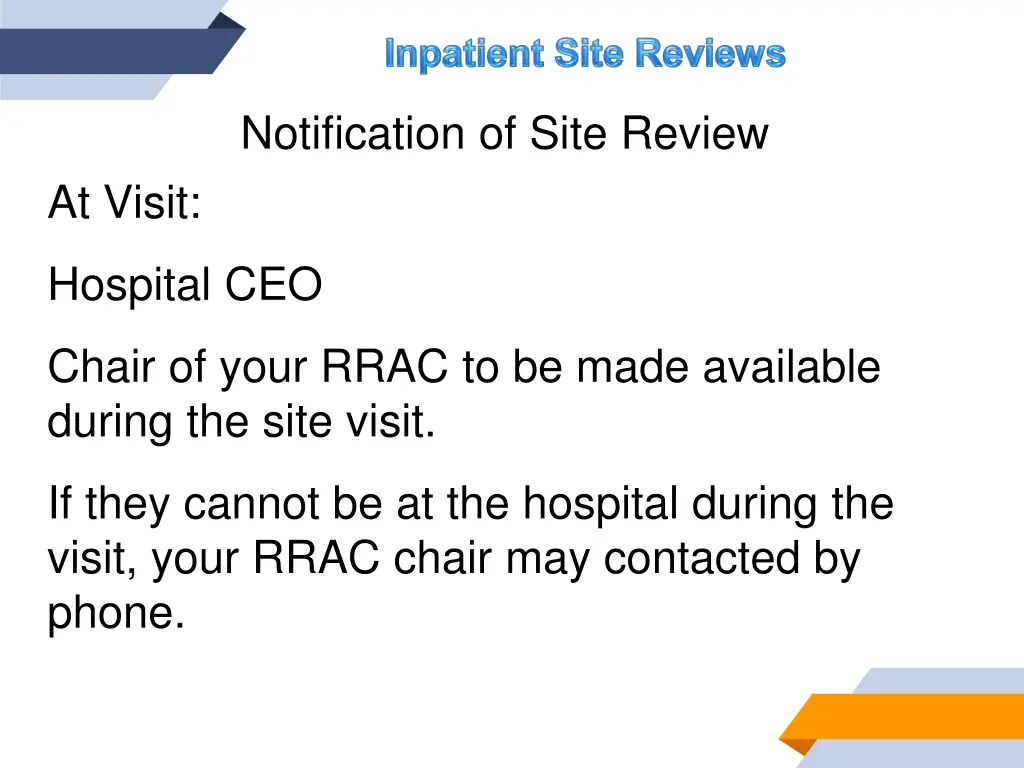 notification of site review 3