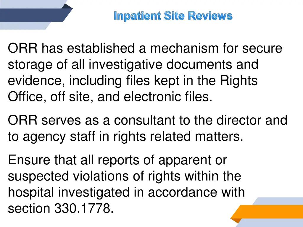 orr has established a mechanism for secure