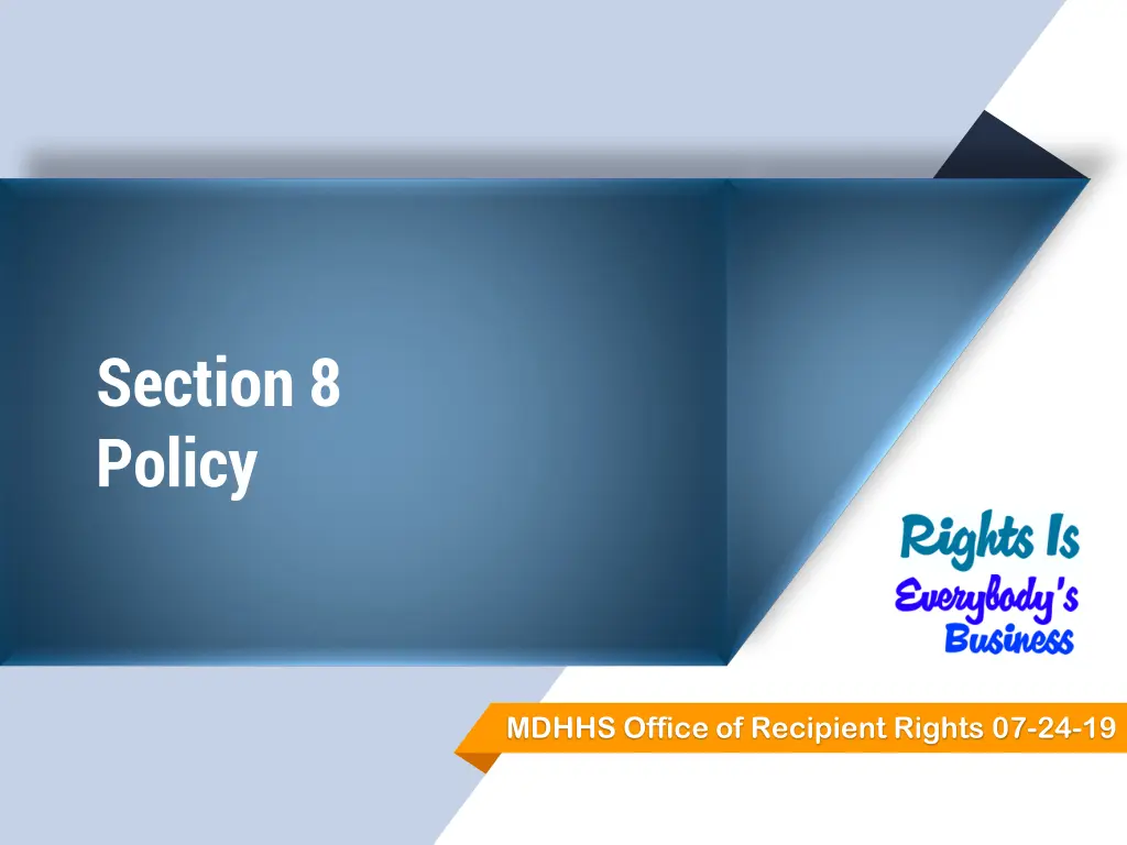 section 8 policy