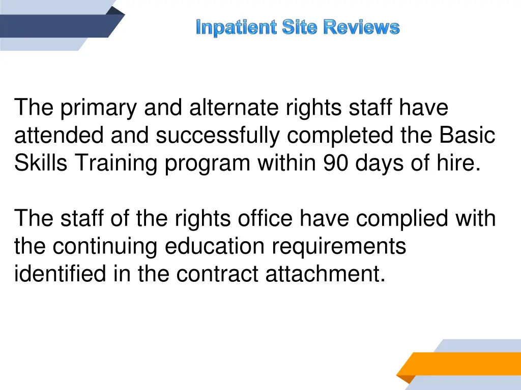 the primary and alternate rights staff have