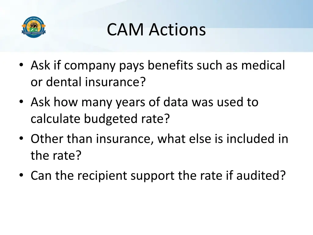 cam actions 2