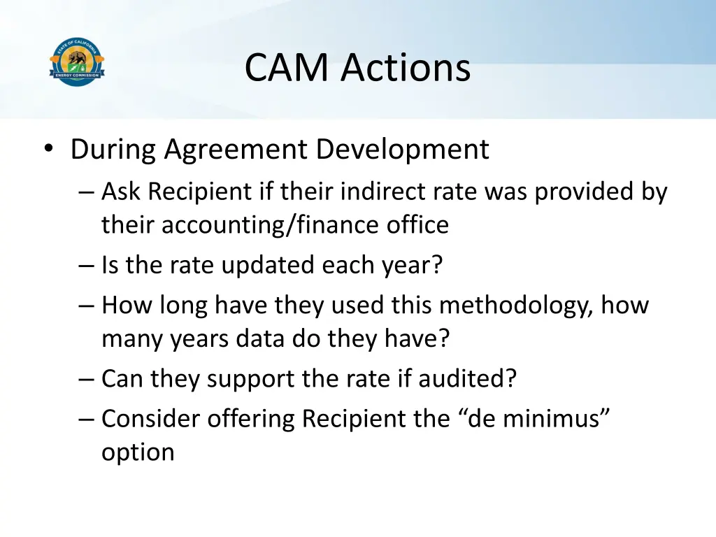 cam actions
