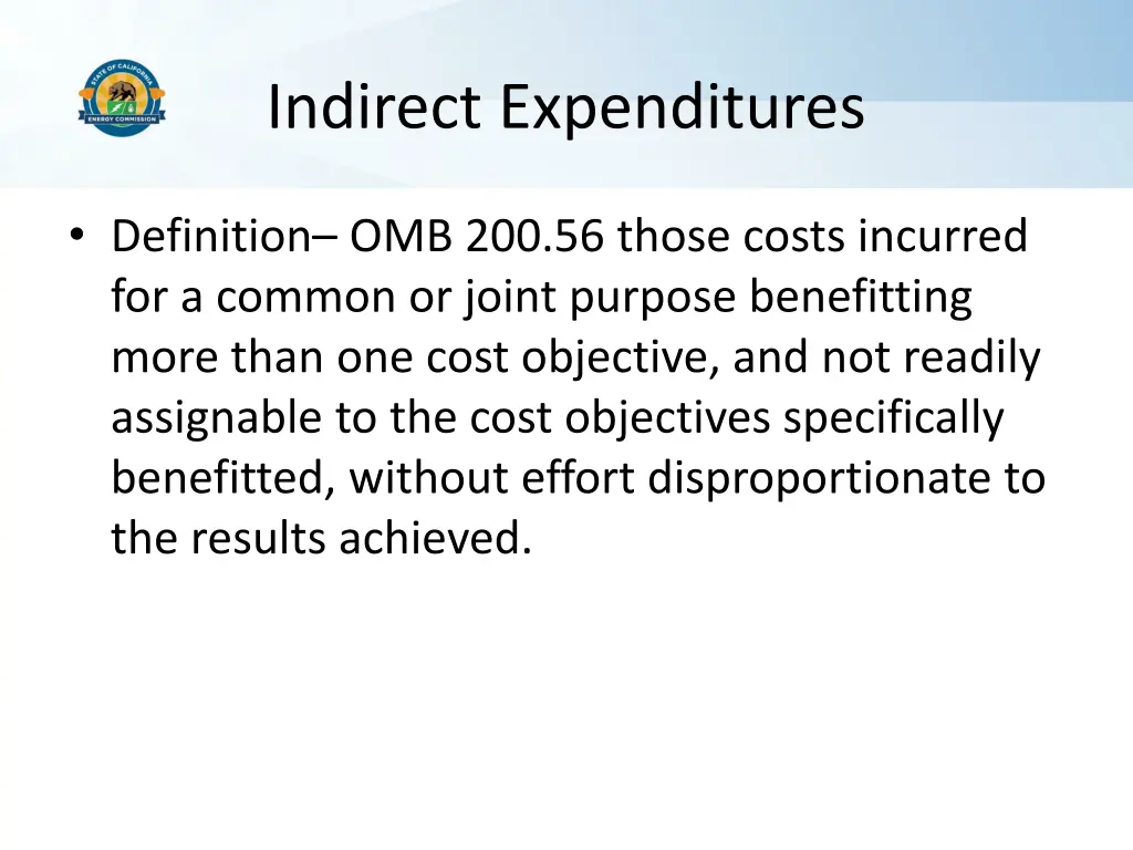 indirect expenditures