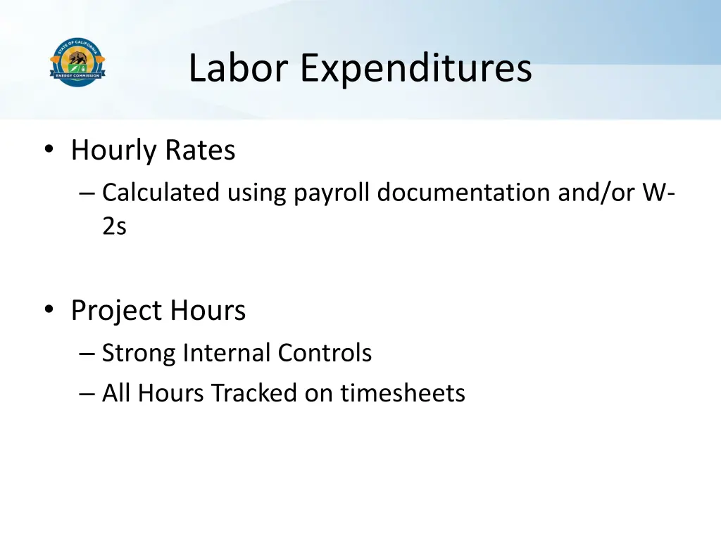 labor expenditures