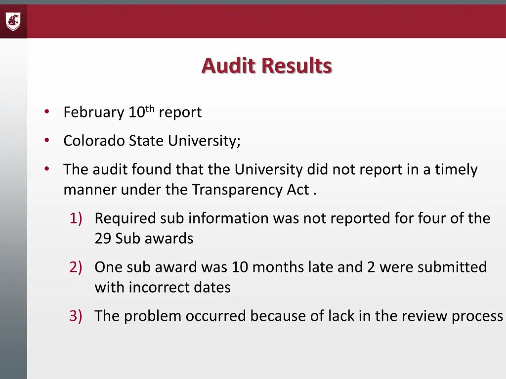 audit results 1