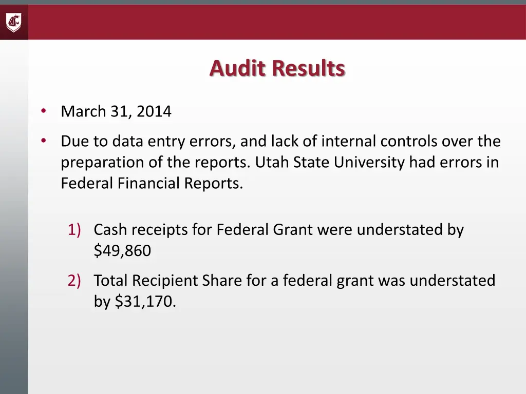 audit results 2