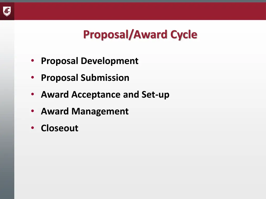 proposal award cycle