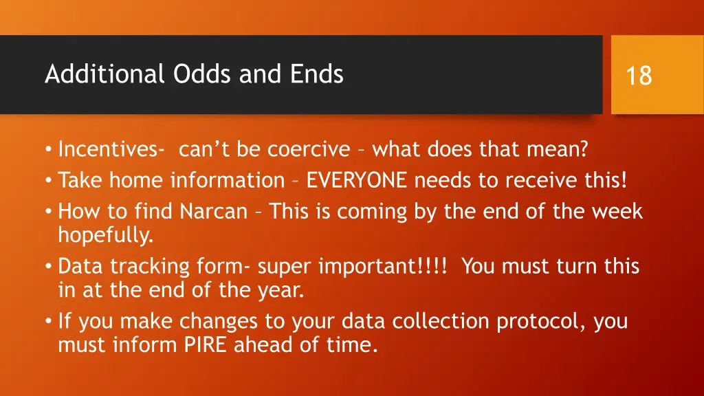 additional odds and ends