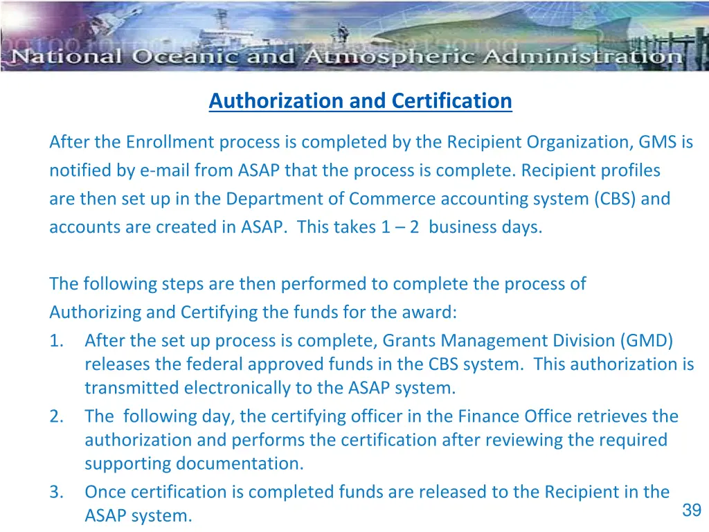 authorization and certification