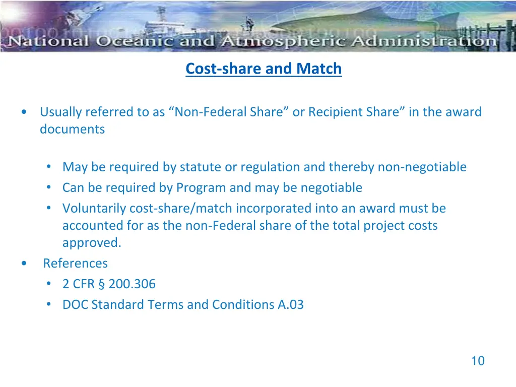 cost share and match