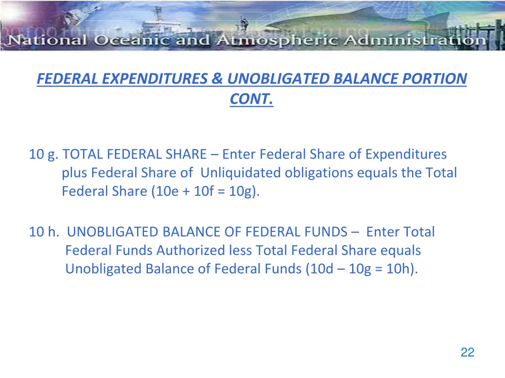 federal expenditures unobligated balance portion 1