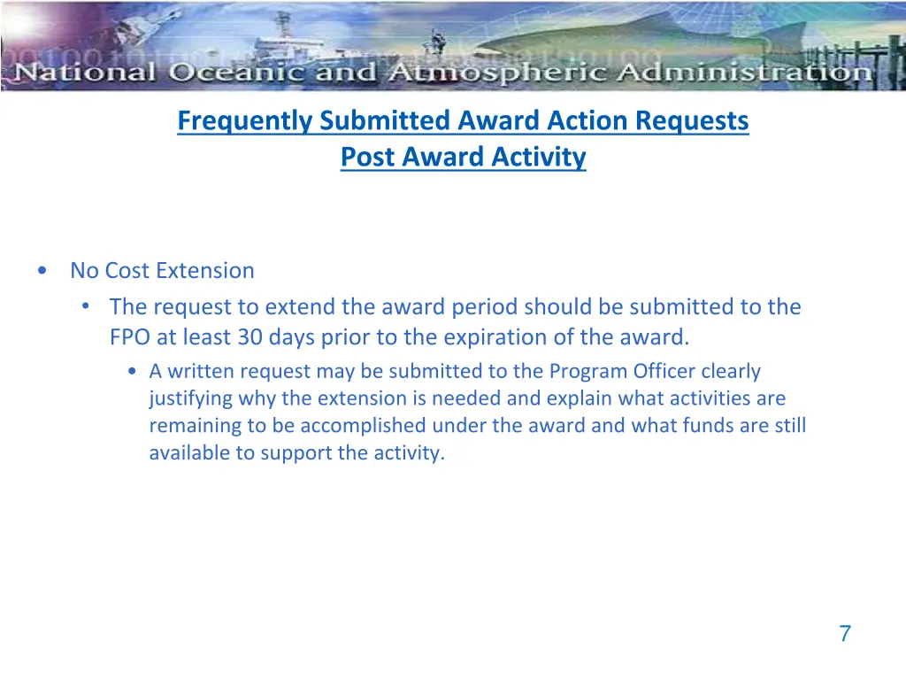 frequently submitted award action requests post