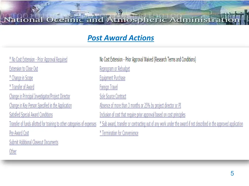 post award actions
