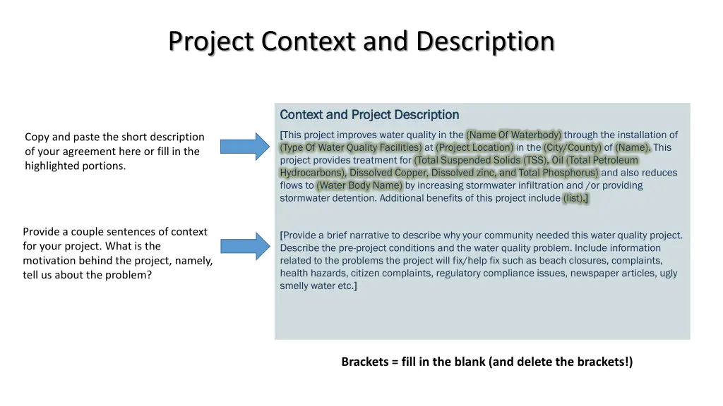 project context and description