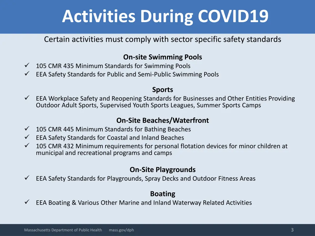 activities during covid19