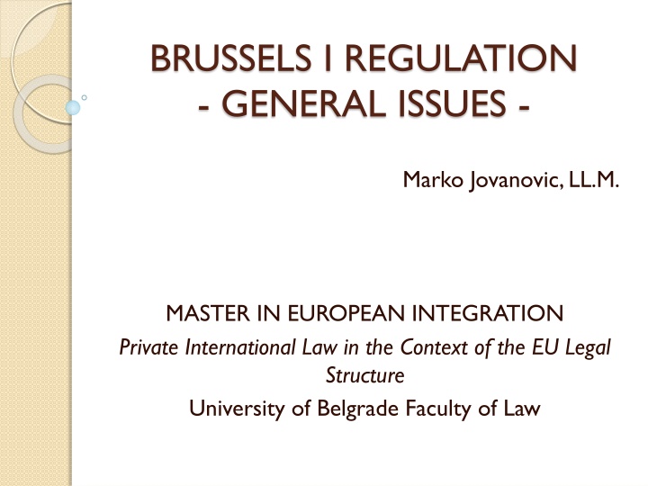 brussels i regulation general issues
