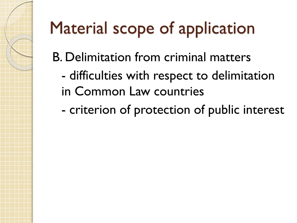 material scope of application 2