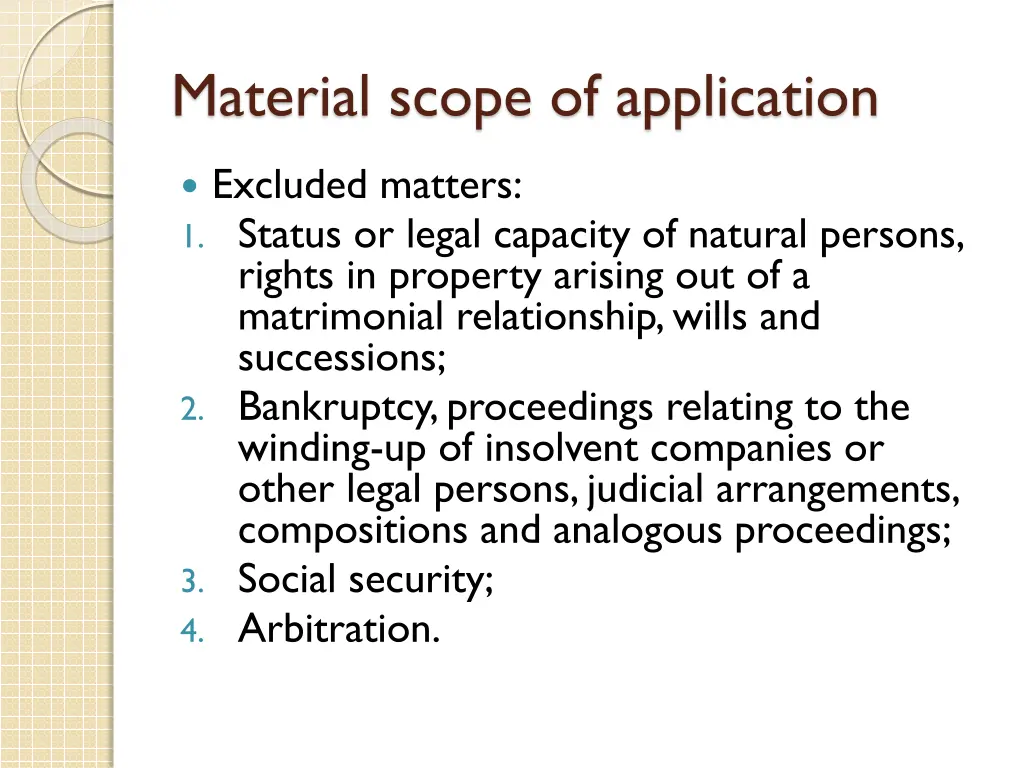 material scope of application 3