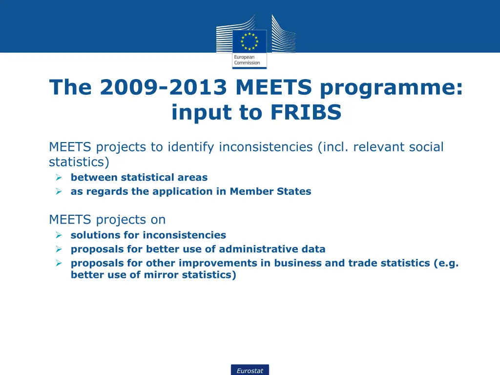 the 2009 2013 meets programme input to fribs