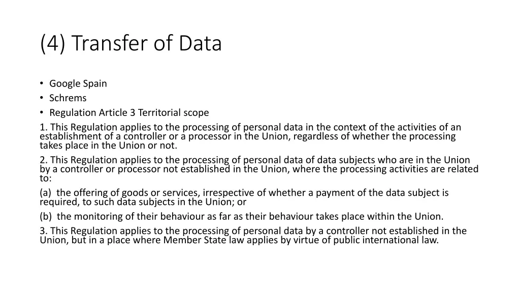 4 transfer of data