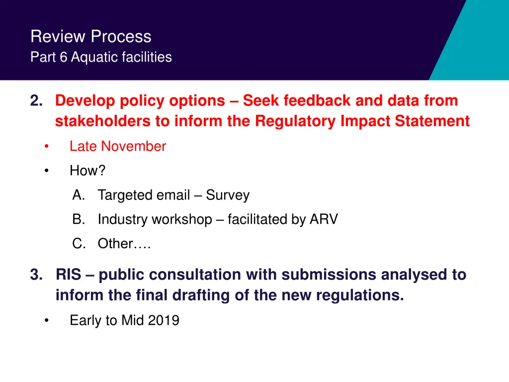 review process part 6 aquatic facilities 2