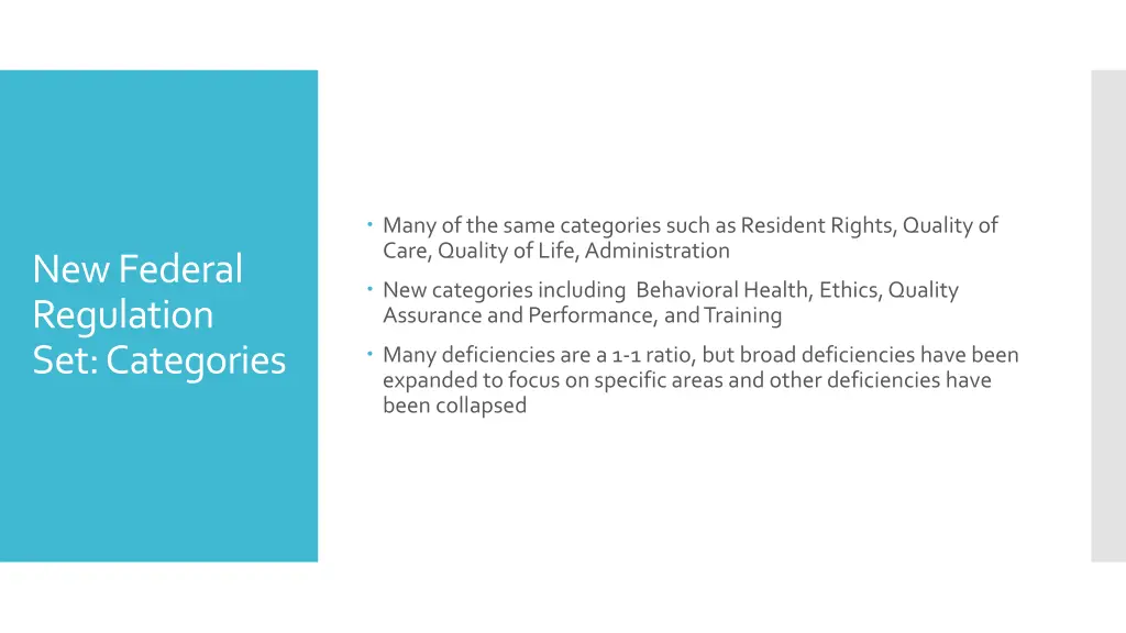 many of the same categories such as resident