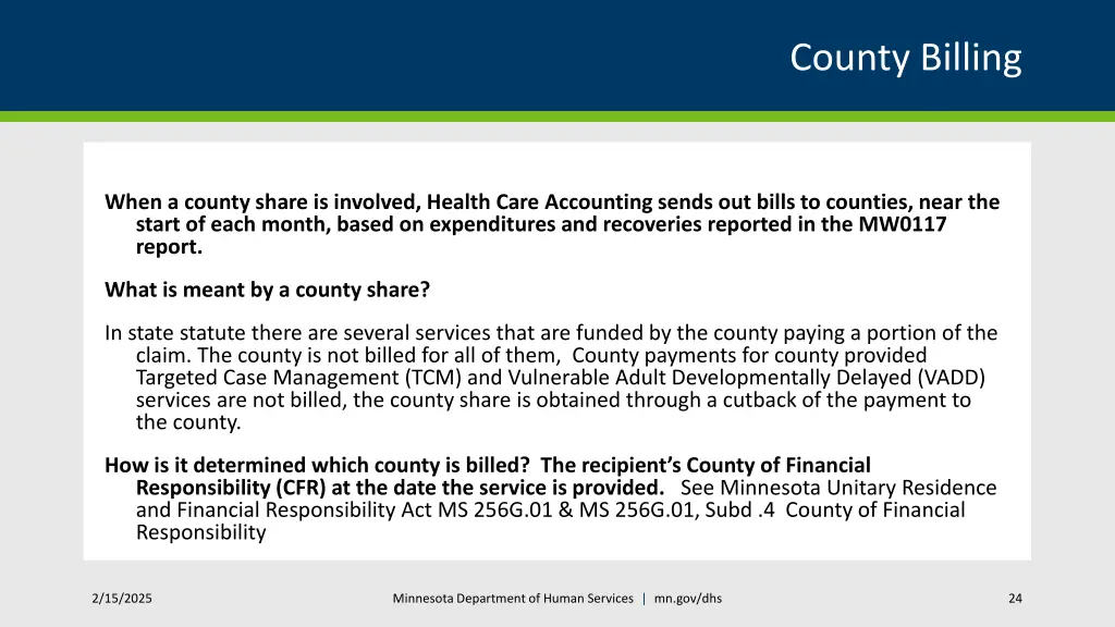 county billing