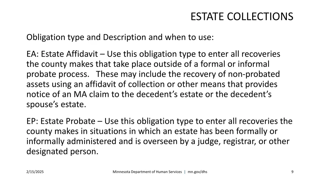 estate collections