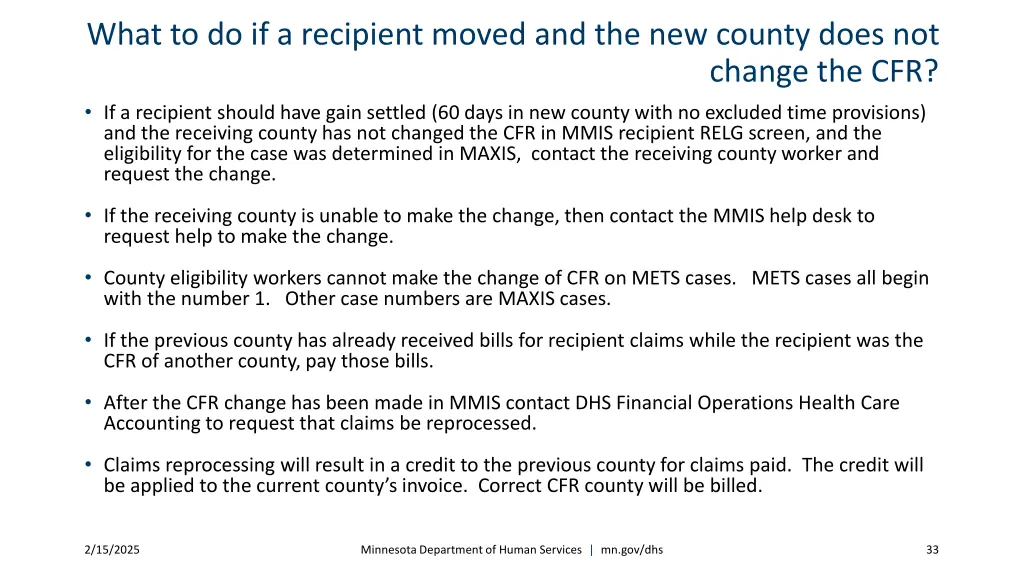 what to do if a recipient moved
