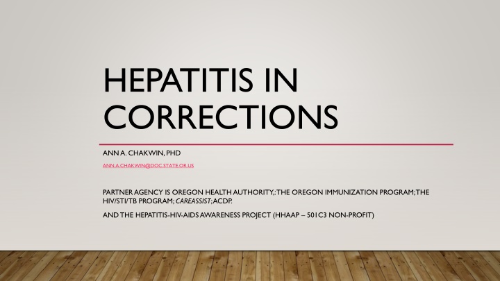 hepatitis in corrections