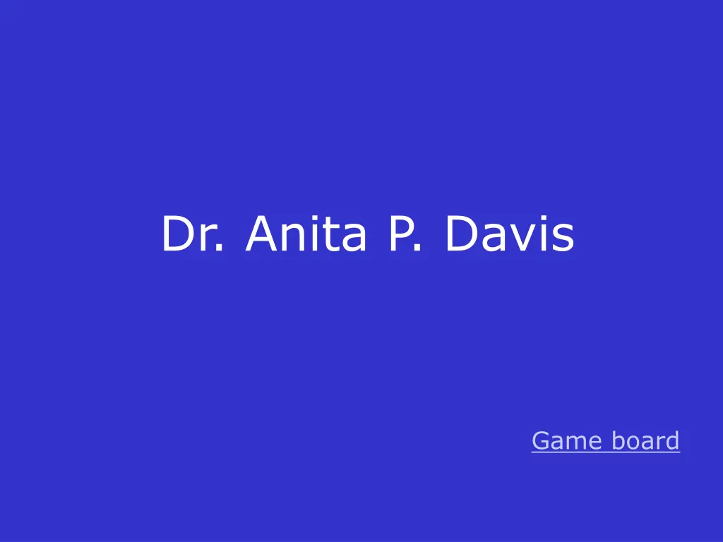 dr anita p davis