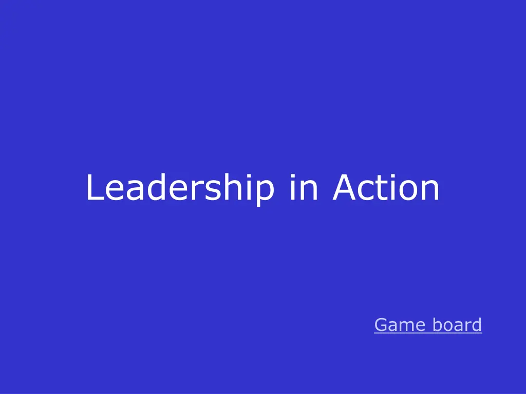 leadership in action