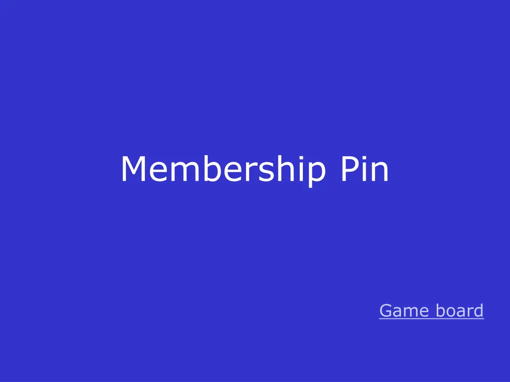 membership pin