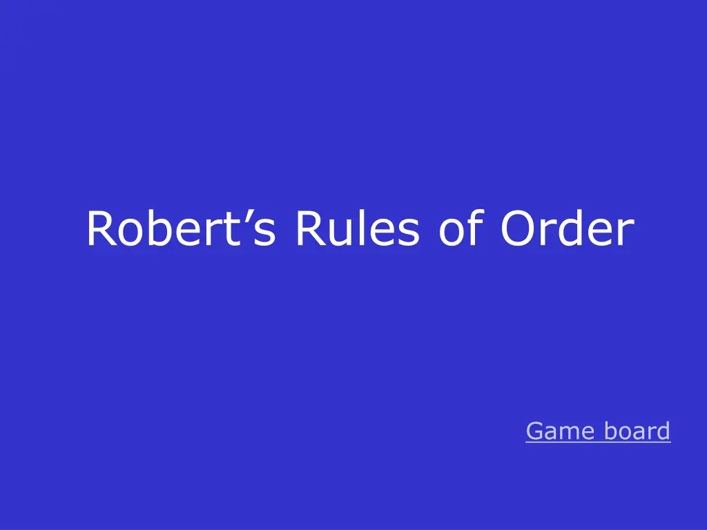 robert s rules of order