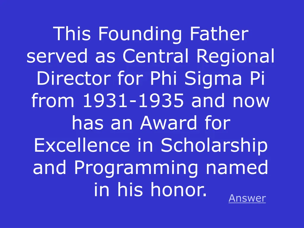 this founding father served as central regional