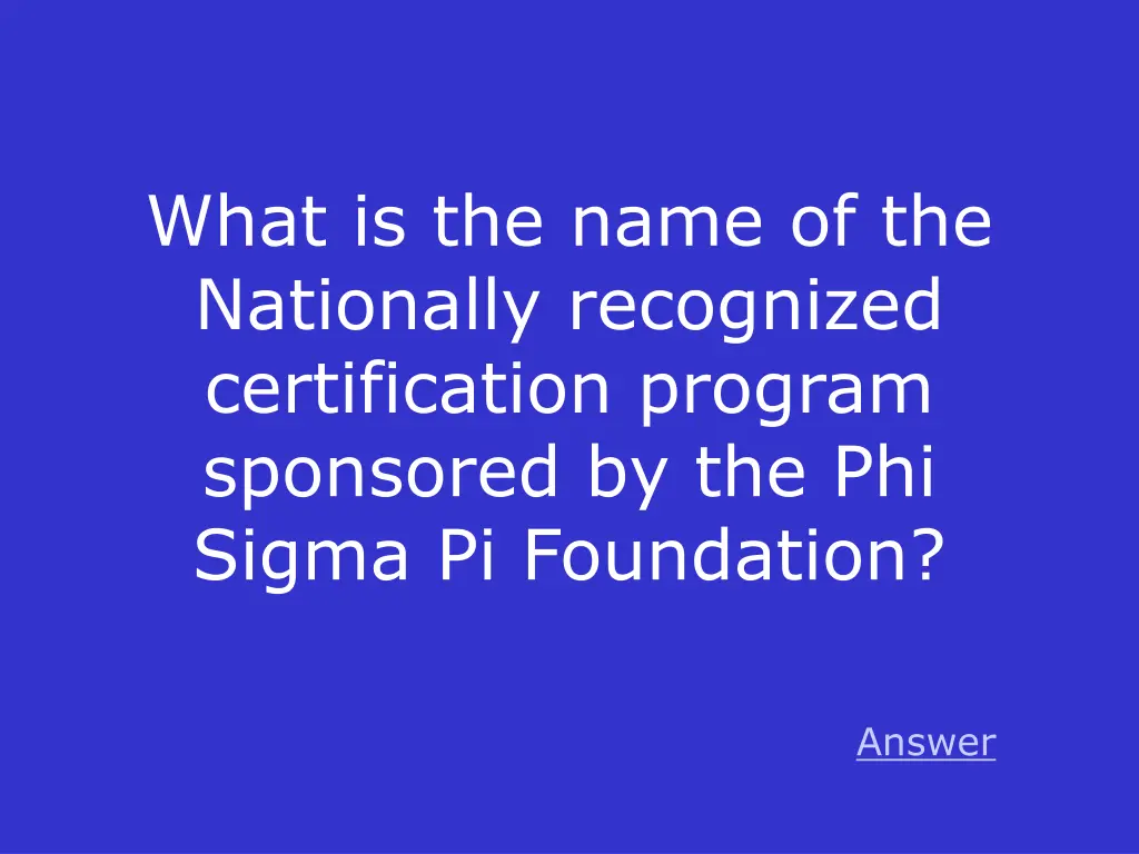 what is the name of the nationally recognized