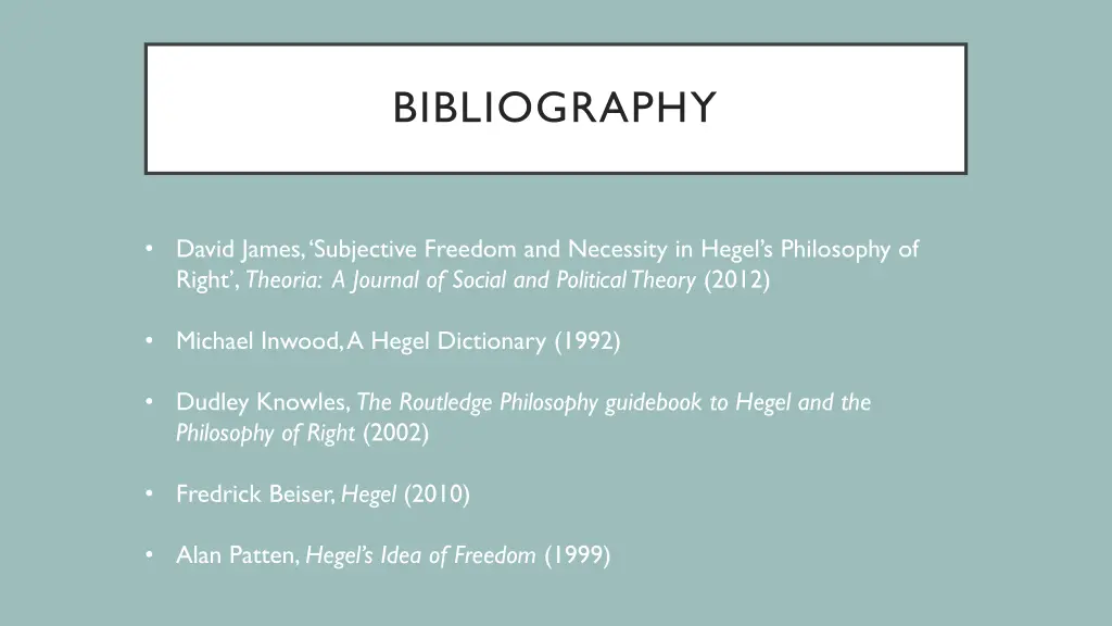 bibliography