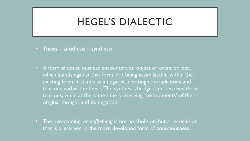 hegel s dialectic