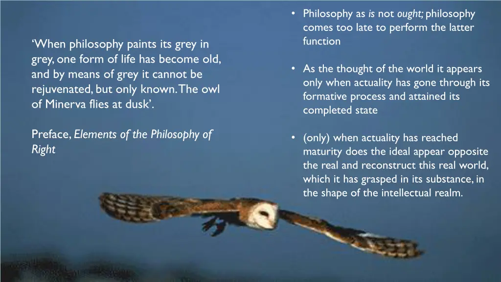philosophy as is not ought philosophy comes