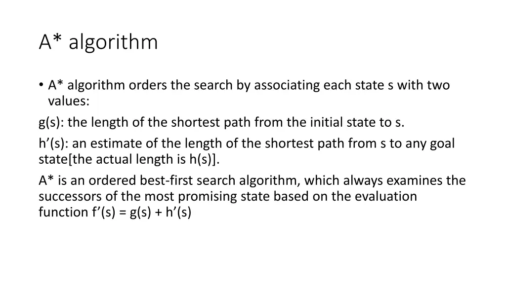 a algorithm