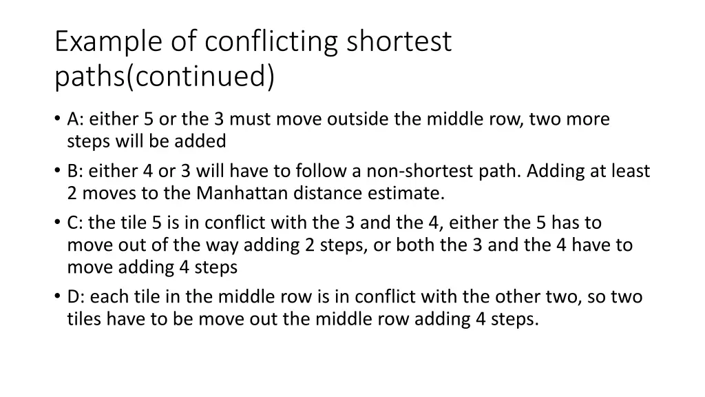 example of conflicting shortest paths continued