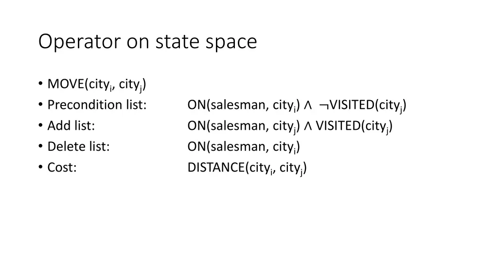 operator on state space