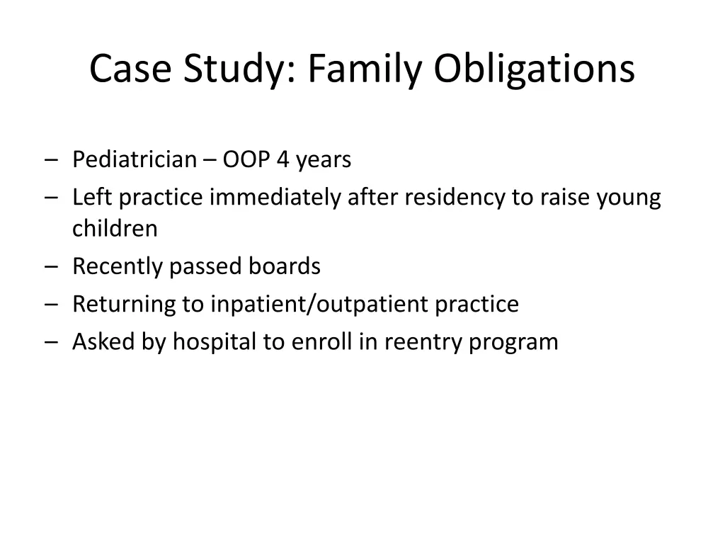 case study family obligations