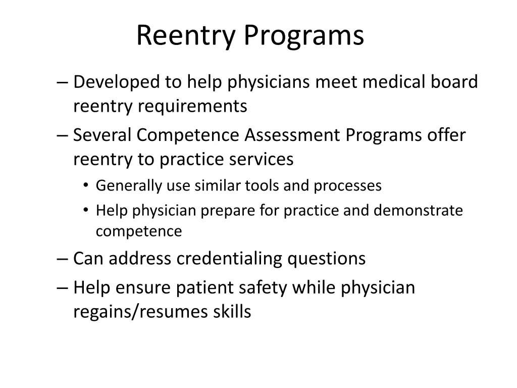 reentry programs