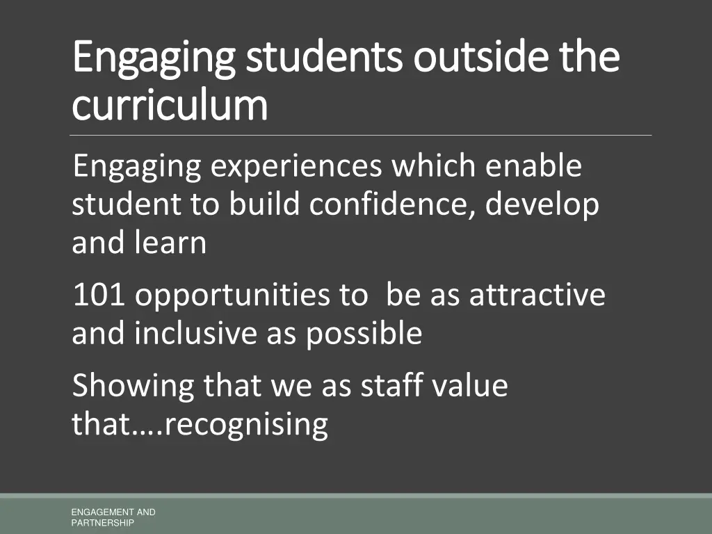 engaging students outside the engaging students