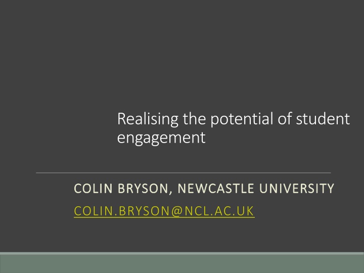 realising the potential of student engagement