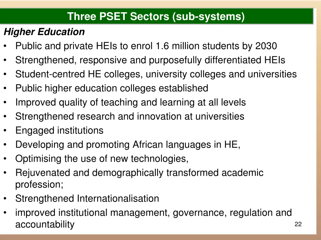 three pset sectors sub systems 2