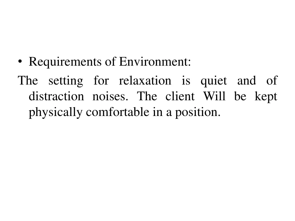 requirements of environment the setting